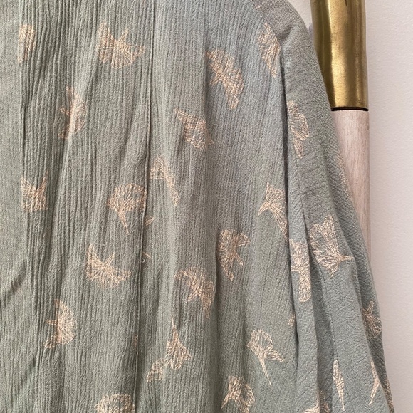 Symbology Unisex Festival Exclusive Mint Ginko Print Kimono Robe One Size - Picture 5 of 7